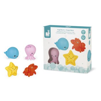 Espirra água animais marinhos para banho_02 Kit esponjinhas animais marinhos para banho