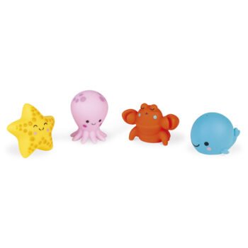 Espirra água animais marinhos para banho_04 Kit esponjinhas animais marinhos para banho