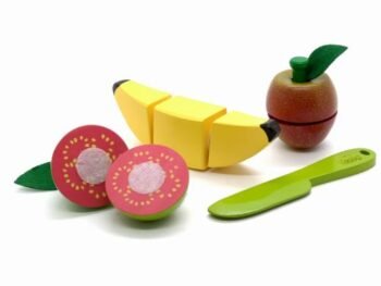 Coleção Kit Frutinhas com corte - Maracujá, goiaba, maçã + faca